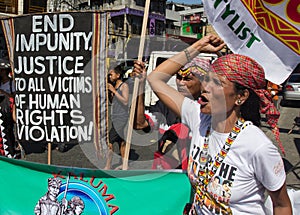 Protest during Human Rights Day