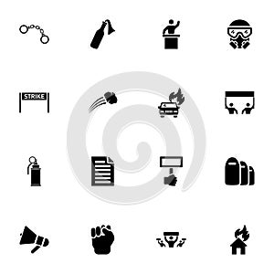 Protest icon - Expand to any size - Change to any colour. Perfect Flat Vector Contains such Icons as leadership, placard