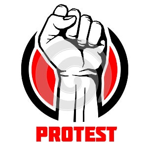 Protest, rebel vector revolution art poster, background