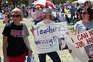 Protest sign featuring Charlie Sheen