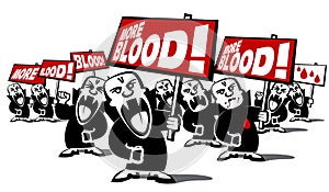 Protest vampire men demonstration