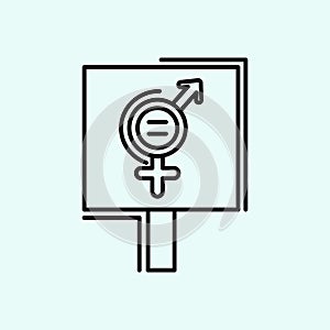 protest, venus, female, femenine icon. Element of Feminism for mobile concept and web apps icon. Outline, thin line icon for