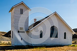 Protestant church in the badlands. Dorothy,Alberta,Canada