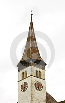 Protestant church in Interlaken. Switzerland