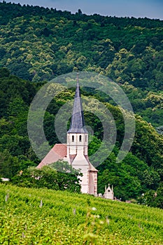 Protestant church in the Vosges mountains, Andlau