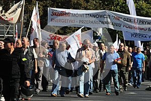 Protestation of workers