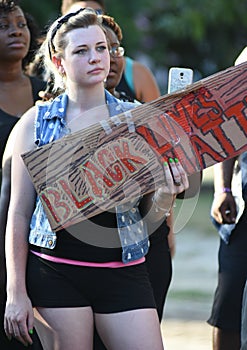 Protester at Black Lives Matter rally in Charleston, SC.