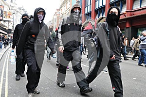 Protesters at an Austerity Rally in London