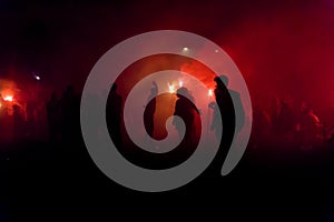 Protesters Silhouettes