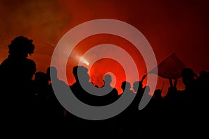 Protesters Silhouettes