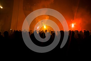 Protesters Silhouettes