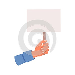 Protesting banner, placard with copy space