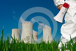 Protesting at Nuclear Plant