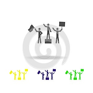 protesting person multicolored icons. Elements of protest and rallies icon. Signs and symbol collection icon for websites, web des