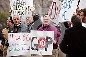 Protesting Sentator Bunning