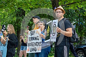 Protestor: Stop Burning Indigenous Lands