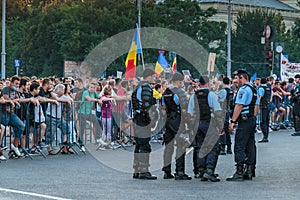 Protests in Bucharest Romania against the corrupt government - August / 11 / 2018