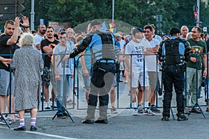 Protests in Bucharest Romania against the corrupt government - August / 11 / 2018