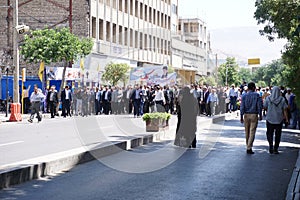 The protests in Shiraz in Iran