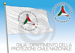 Protezione Civile Nazionale flag and logo, Italy, vector illustration photo