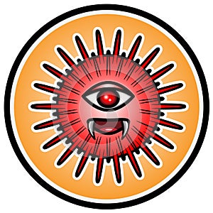 Vector illustration of a pandemic virus named Corona photo