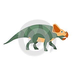 Protoceraptor Dinosaur Of Jurassic Period, Prehistoric Extinct Giant Reptile Cartoon Realistic Animal