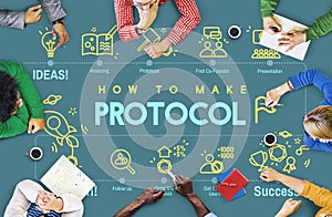 Protocol Networking Data Proper Protection Safety Concept photo