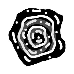 protoplanetary disk glyph icon vector illustration
