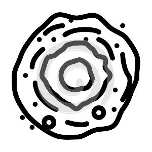 protoplanetary disk line icon vector illustration