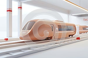 Prototype of a hyperloop pod designed for ultra-fast transit systems photo