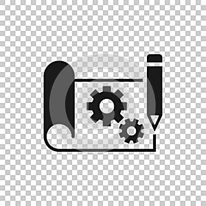 Prototype icon in flat style. Startup vector illustration on white isolated background. Model development business concept photo