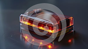 A prototype of a nanopowered battery showcasing its compact size and potential for high efficiency