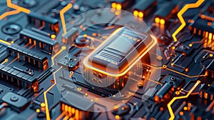 A prototype of a nanopowered battery showcasing its compact size and potential for high efficiency