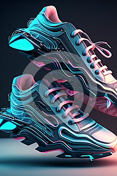Prototype Of Sports Shoes AI Generated