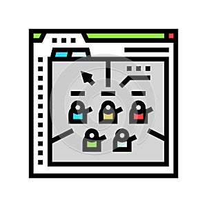 prototyping game development color icon vector illustration