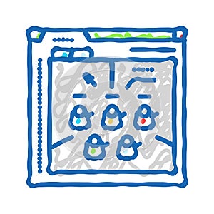 prototyping game development icon doodle illustration