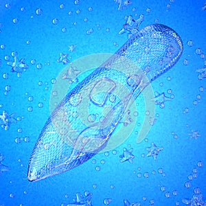 Protozoa ciliates. 3d illustration