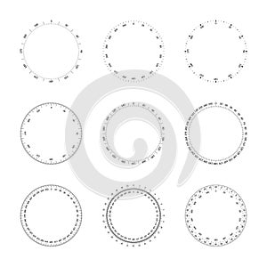 Protractor circular dial template
