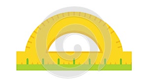 Protractor and Ruler, Measurement Tools, vector design Generative AI