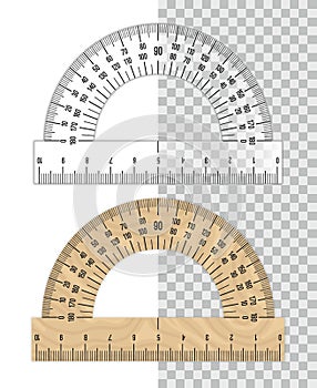 Protractor ruler set