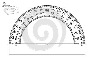 Protractor Template Paper Model