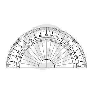 Protractor vector photo