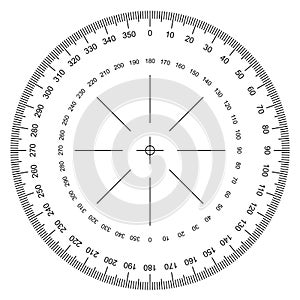 Protractor vector photo