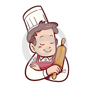 Proud chef illustration