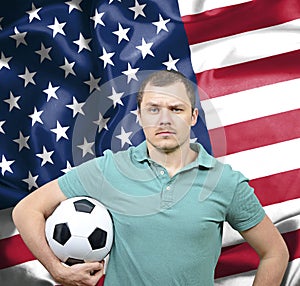 Proud football fan of United States of America