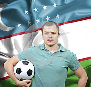 Proud football fan of Uzbekistan