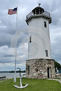 Proud lighthouse on Lake Winnebago photo