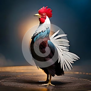 Proud rooster illustration - ai generated image