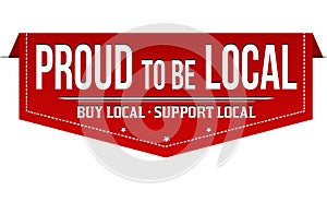 Proud to be local banner design photo