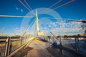 The Provencher Bridge in Winnipeg